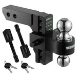 Load image into Gallery viewer, 6IN ADJUSTABLE DROP HITCH - 2IN (BLACK)