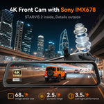 Load image into Gallery viewer, G900Pro 12MP WiFi Touch Screen Rear View Mirror Dash Cam Smart Mirror