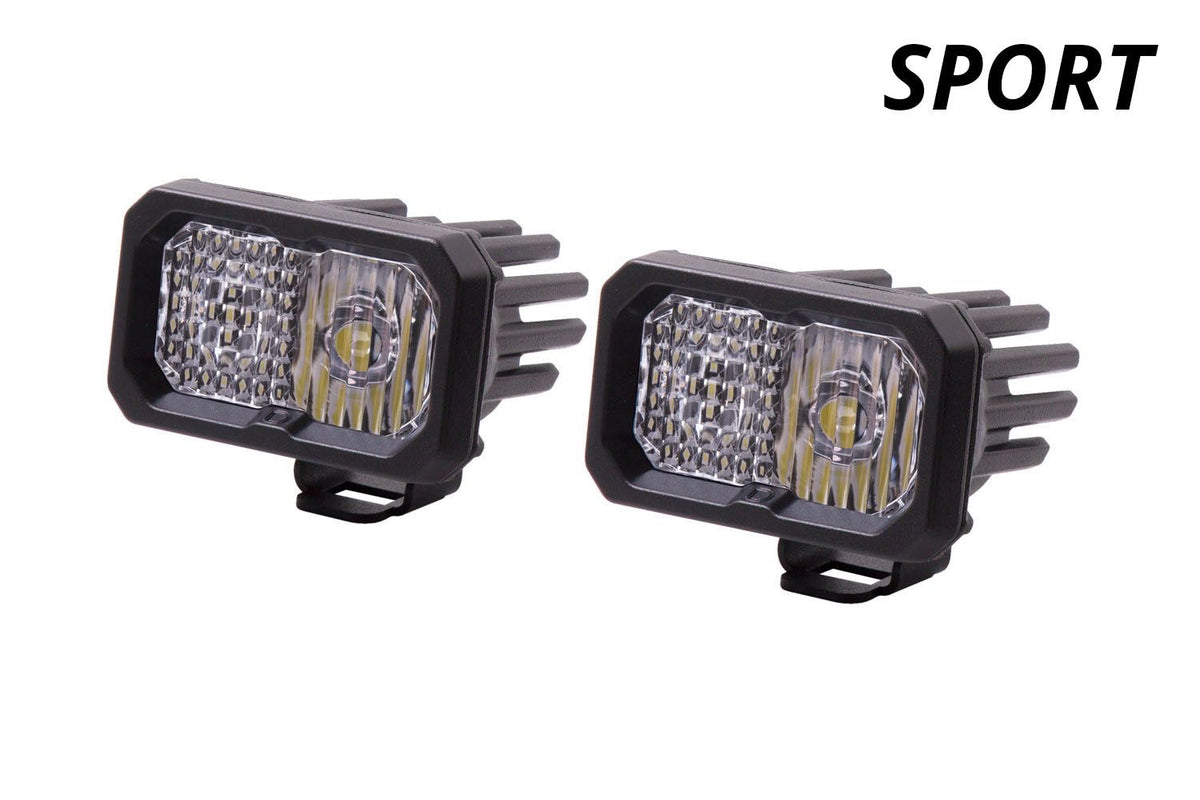 Dot white sport flood standard rbl led pod (pair)