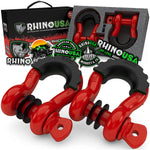 Load image into Gallery viewer, 3/4" D-RING SHACKLE SET (2-PACK) GLOSS RED