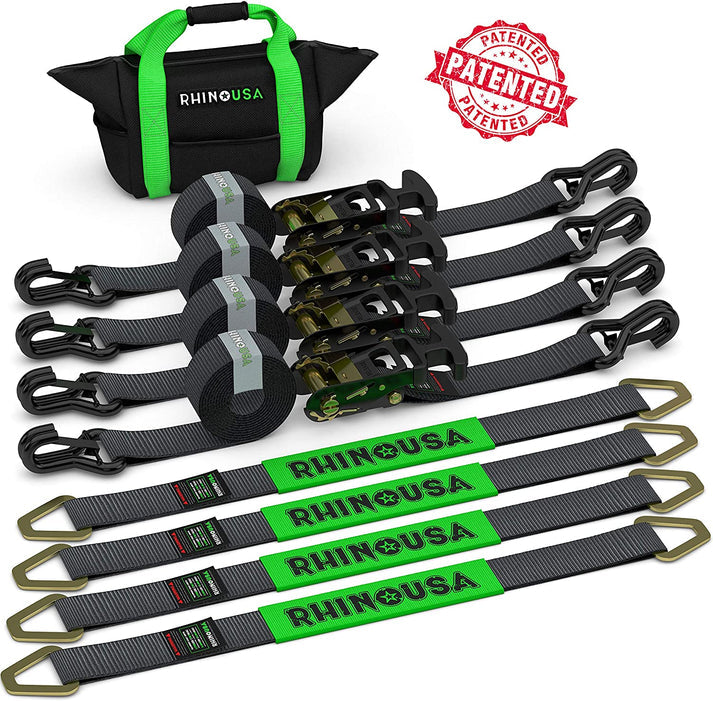 HEAVY DUTY VEHICLE TIE DOWN KIT - BLACK