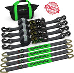 Load image into Gallery viewer, HEAVY DUTY VEHICLE TIE DOWN KIT - BLACK

