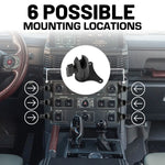 Load image into Gallery viewer, Grenadier Single Device Phone Holder Center Console Mount with 20mm Connector End - Nubby Edition
