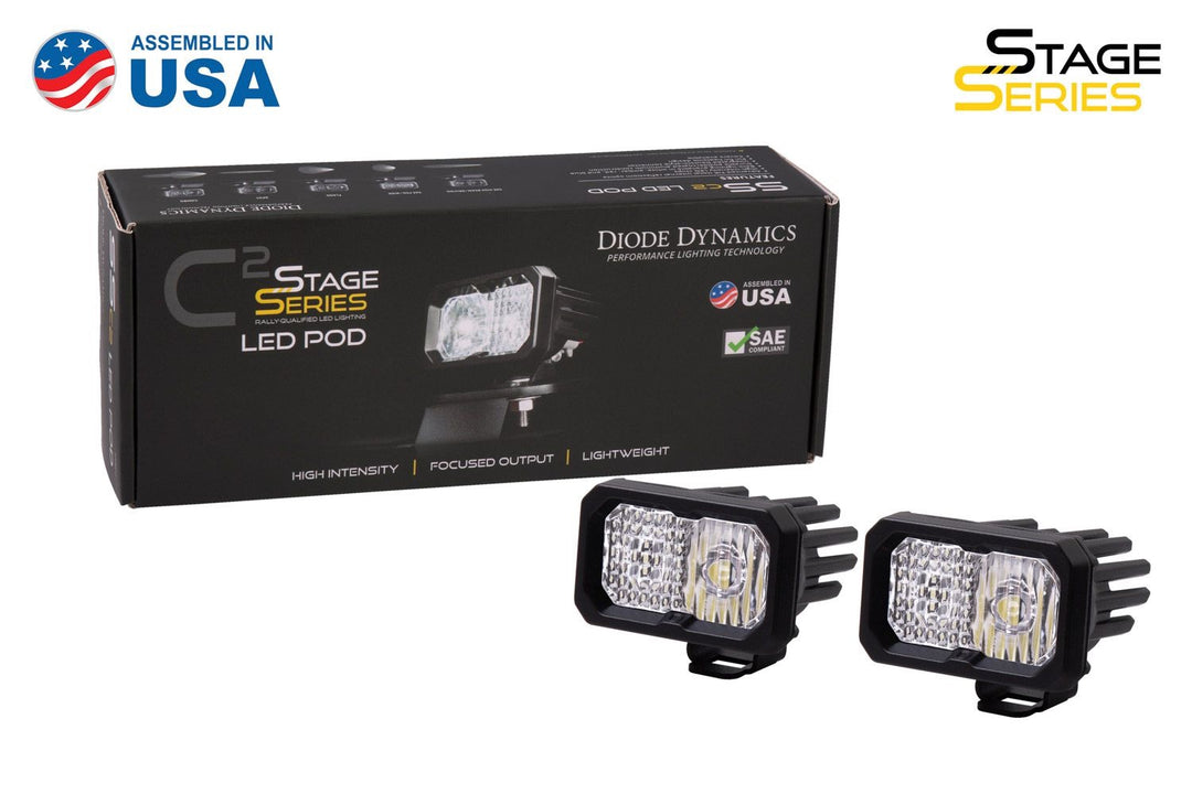 C2 1.0 SAE/DOT White Sport Combo ABL (pair)