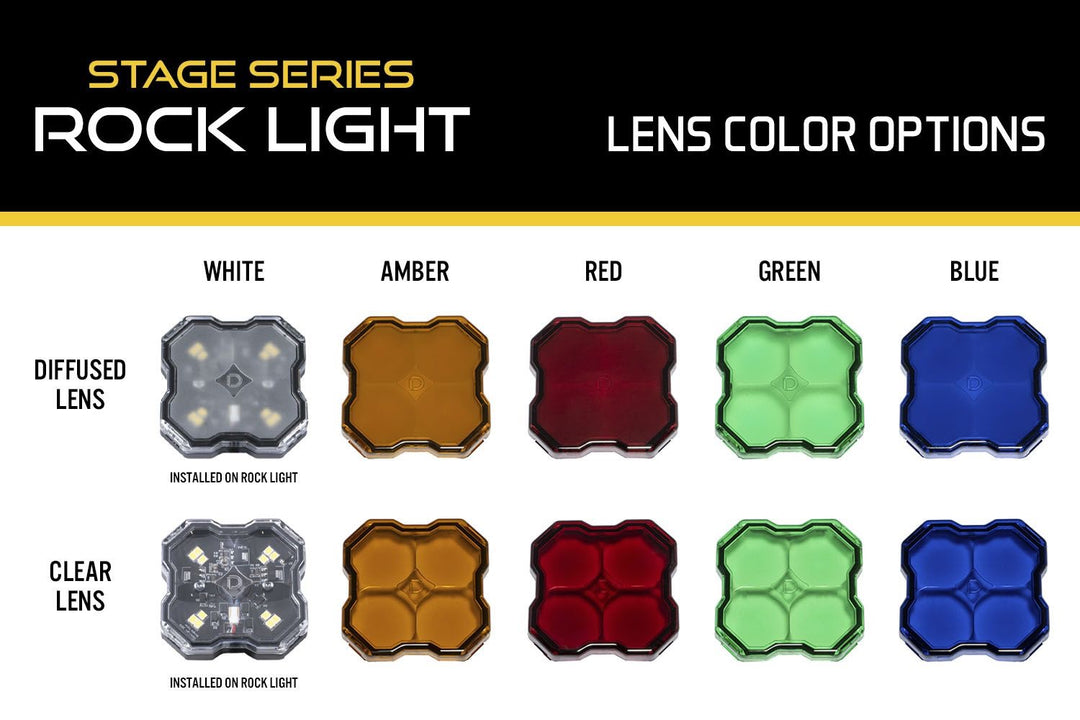 Stage Series Rock Light Lens Diffused Green (one)