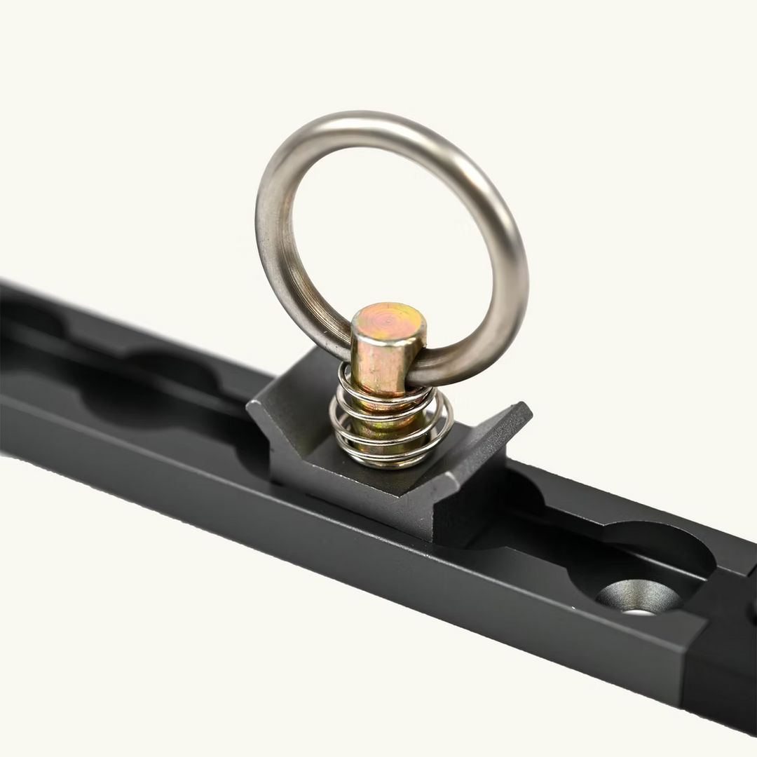 Venture L-Track Adjustable Single Stud with Stainless Steel Ring (10 Pack) Gray