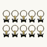 Load image into Gallery viewer, Venture L-Track Adjustable Single Stud with Stainless Steel Ring (10 Pack) Black
