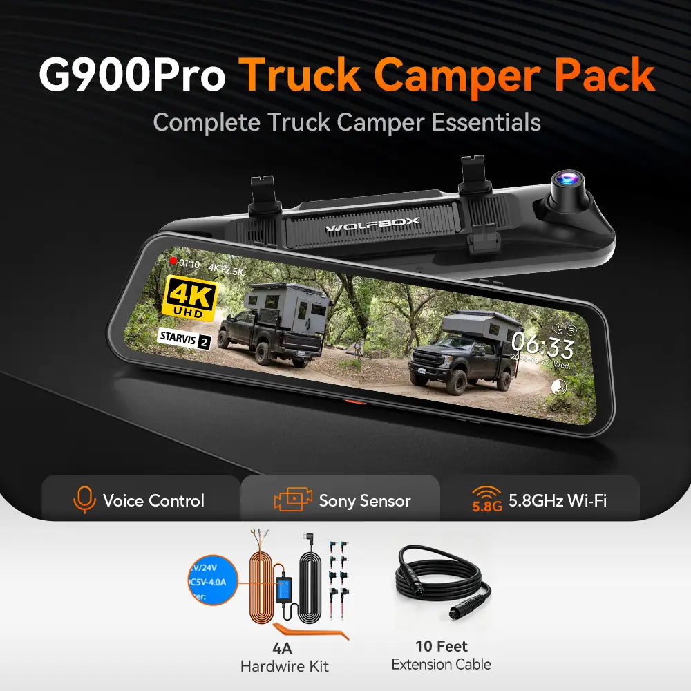 G900Pro 12MP WiFi Touch Screen Rear View Mirror Dash Cam Smart Mirror