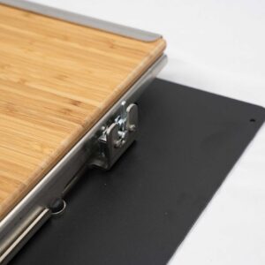 Alu-Cabin Folding Stainless Table w/ Cutting Board
