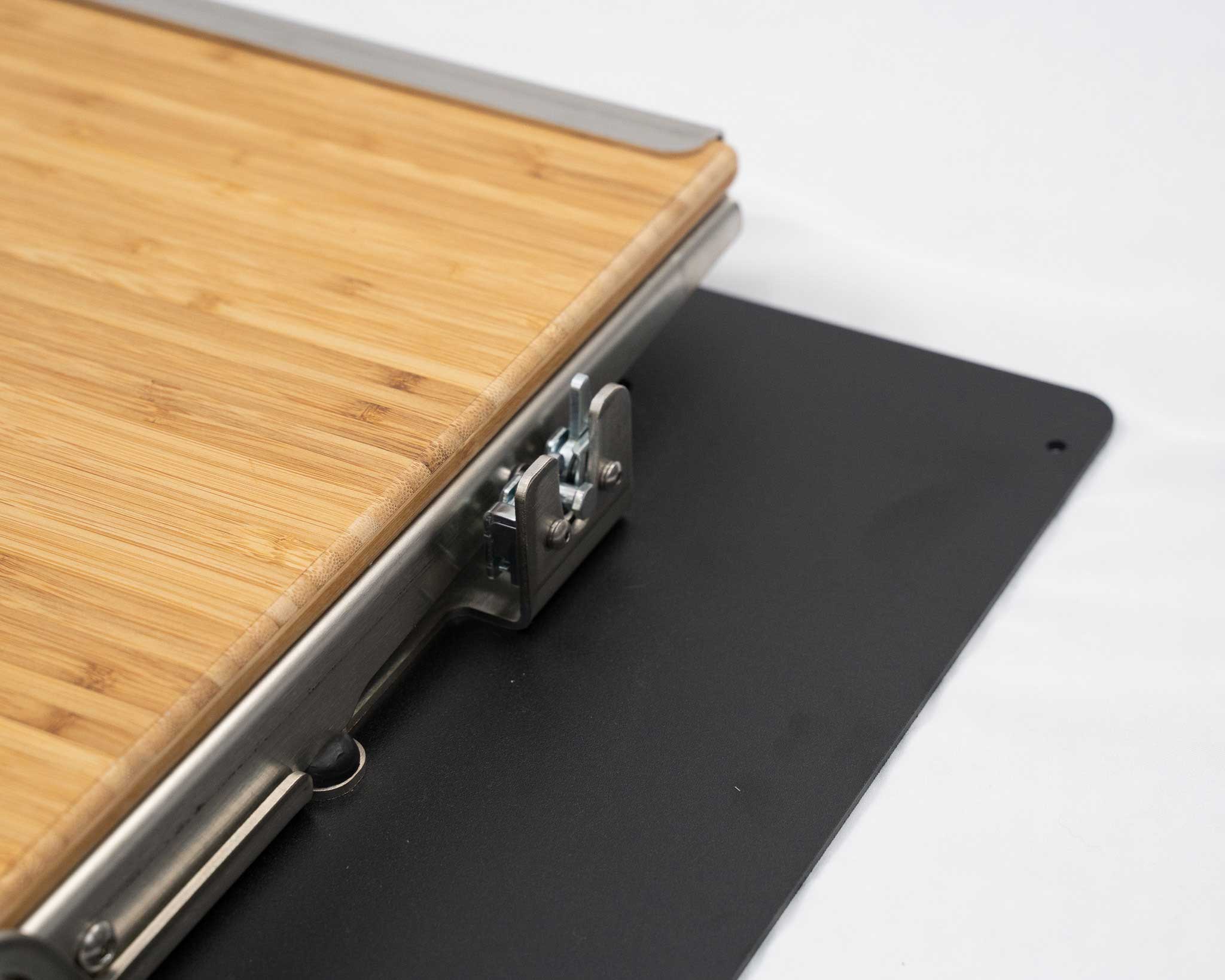 Alu-Cabin Folding Stainless Table w/ Cutting Board