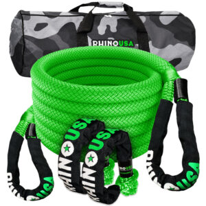 7/8" X 30' KINETIC ROPE RECOVERY KIT W/SOFT SHACKLES (GREEN)