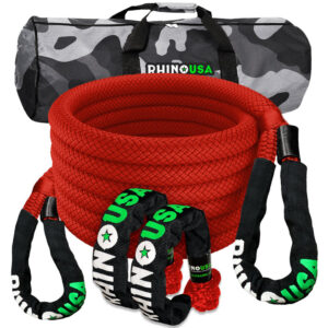 7/8" X 30' KINETIC ROPE RECOVERY KIT W/SOFT SHACKLES (RED)