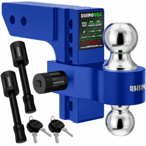 RHINO USA 6IN HEAVY DUTY DROP HITCH - 2IN (BLUE)