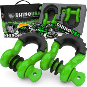 3/4" D-RING SHACKLE SET (2-PACK) GLOSS GREEN