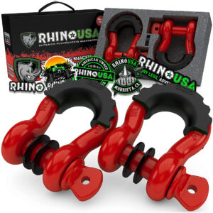 3/4" D-RING SHACKLE SET (2-PACK) GLOSS RED
