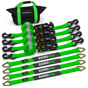 HEAVY DUTY VEHICLE TIE DOWN KIT- GREEN