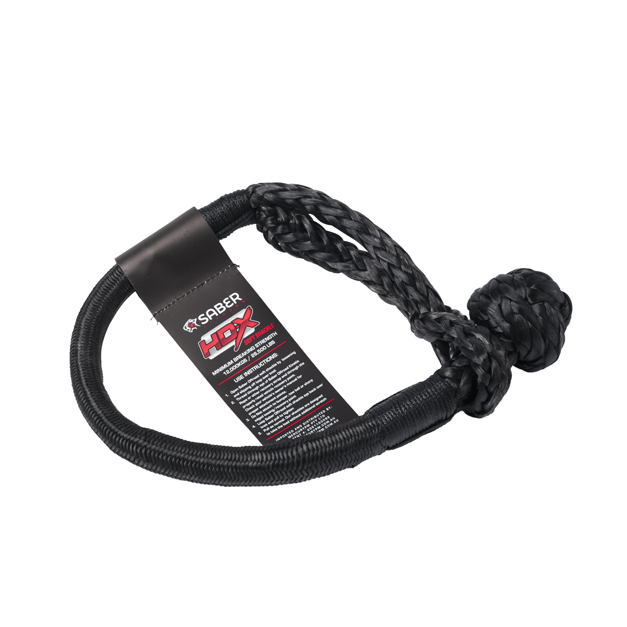 12,000KG HDX Soft Shackle with Technora Binding