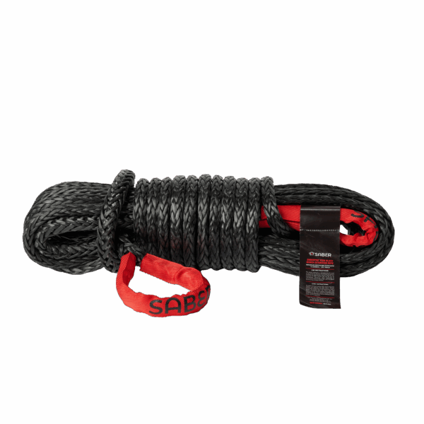 13,200KG Black SaberPro Winch Extension Rope w/Red Sheath Eyes - 20M - Image 2