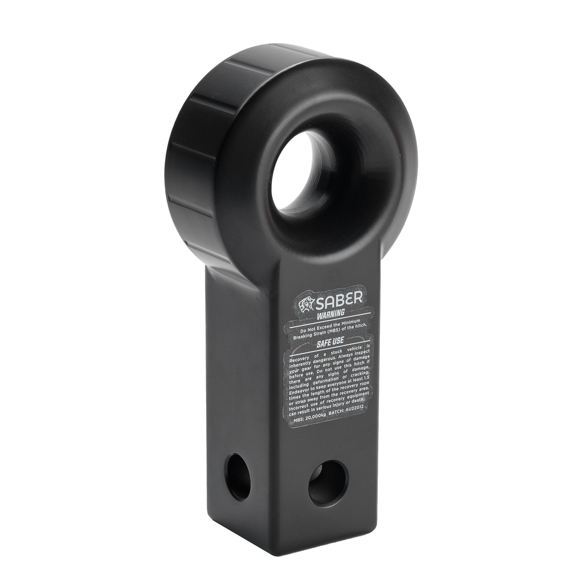 Aluminum Rope Friendly Recovery Hitch - Cerakote Black