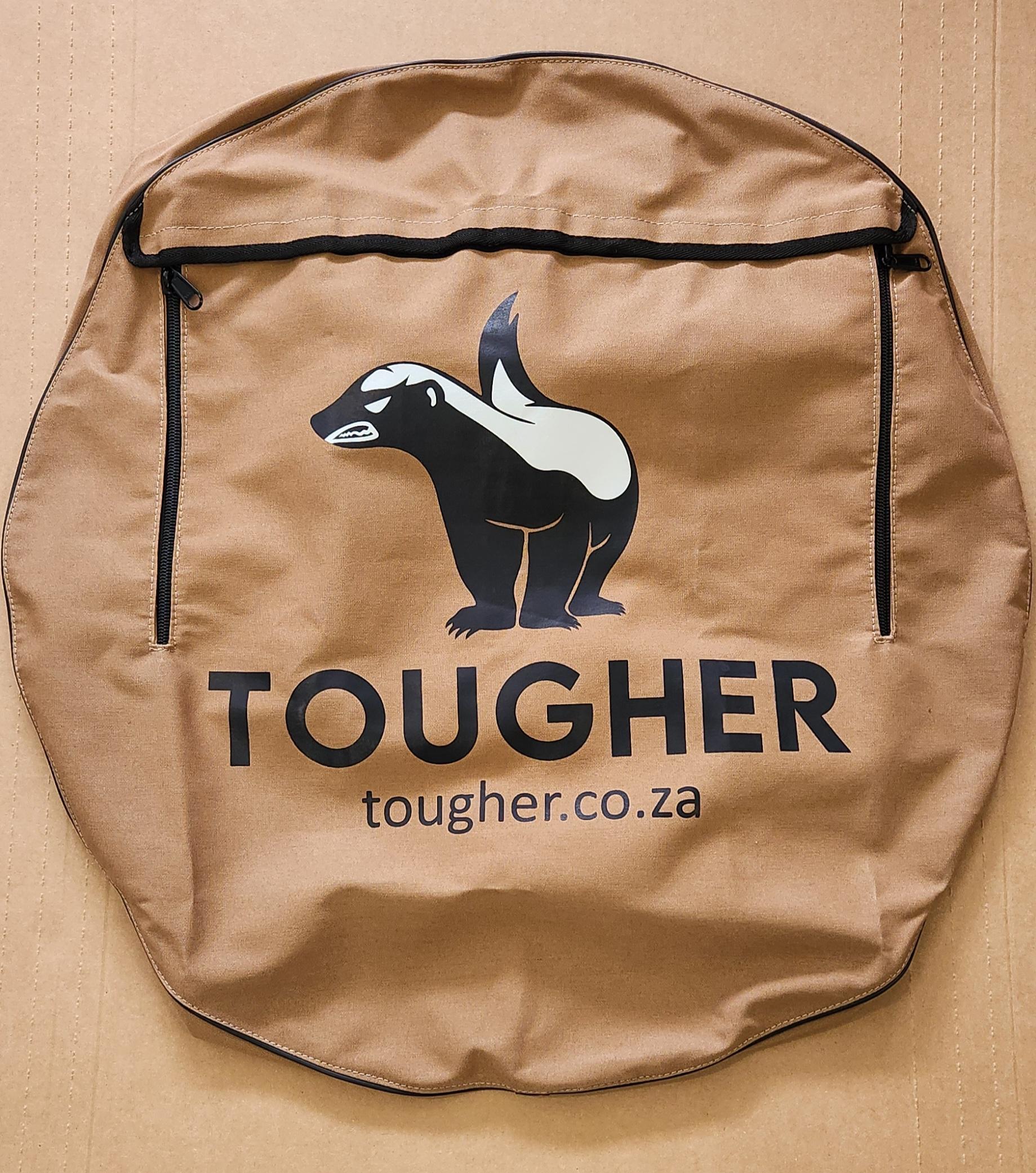 32” Wheel Cover Khaki Zippered Bin Logo