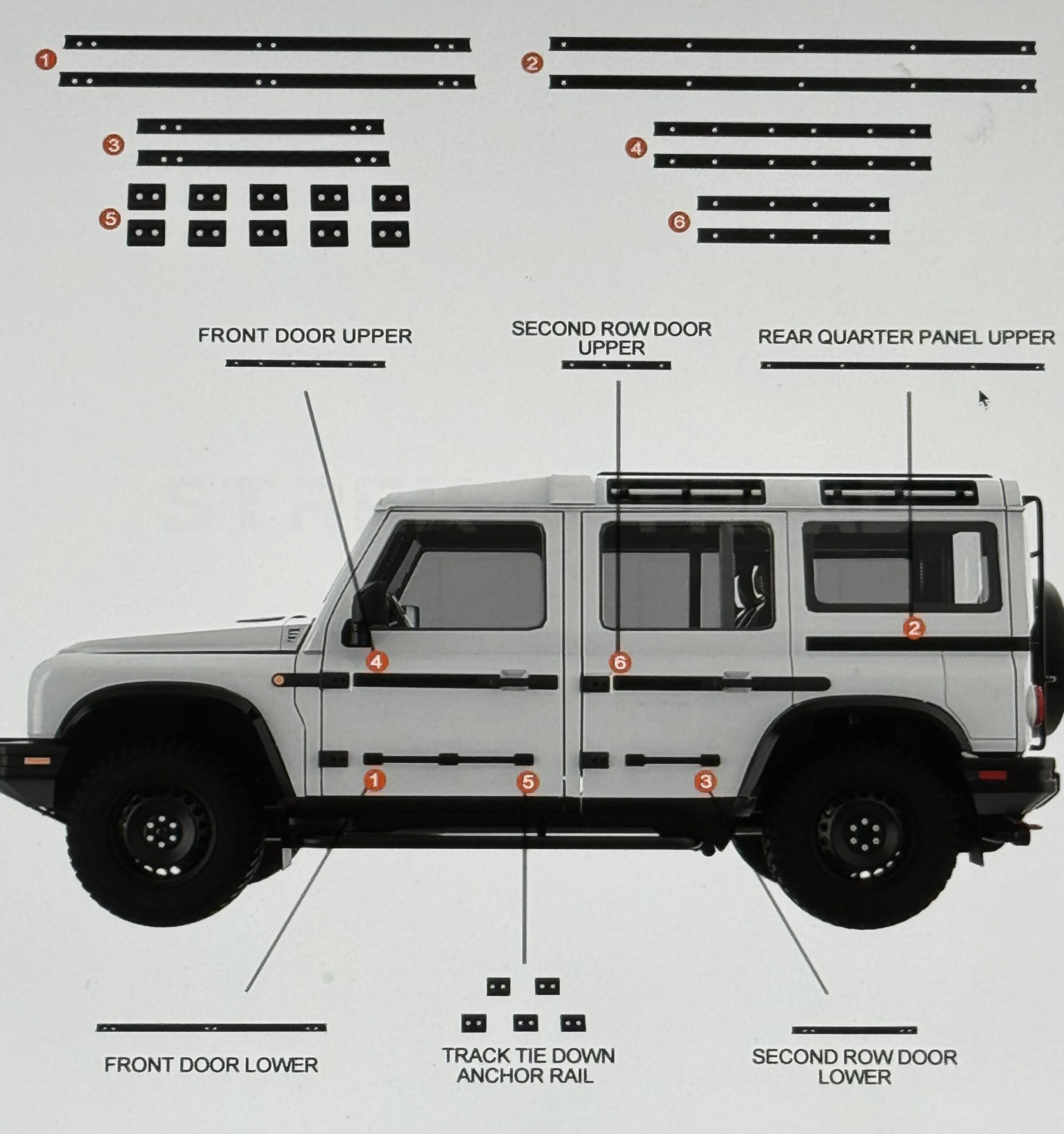 Ineos Grenadier - Complete Exterior L-Track System
