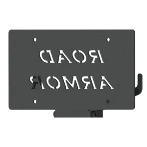 Common Bumper License Plate Mount | 1.5" Offset Fairlead - Texture Black