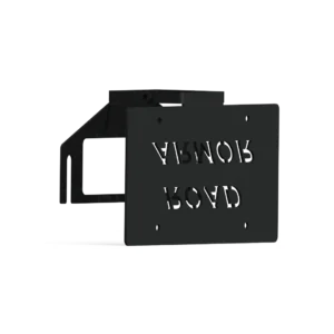 Common Bumper License Plate Mount | 3.6" Offset Fairlead - Texture Black