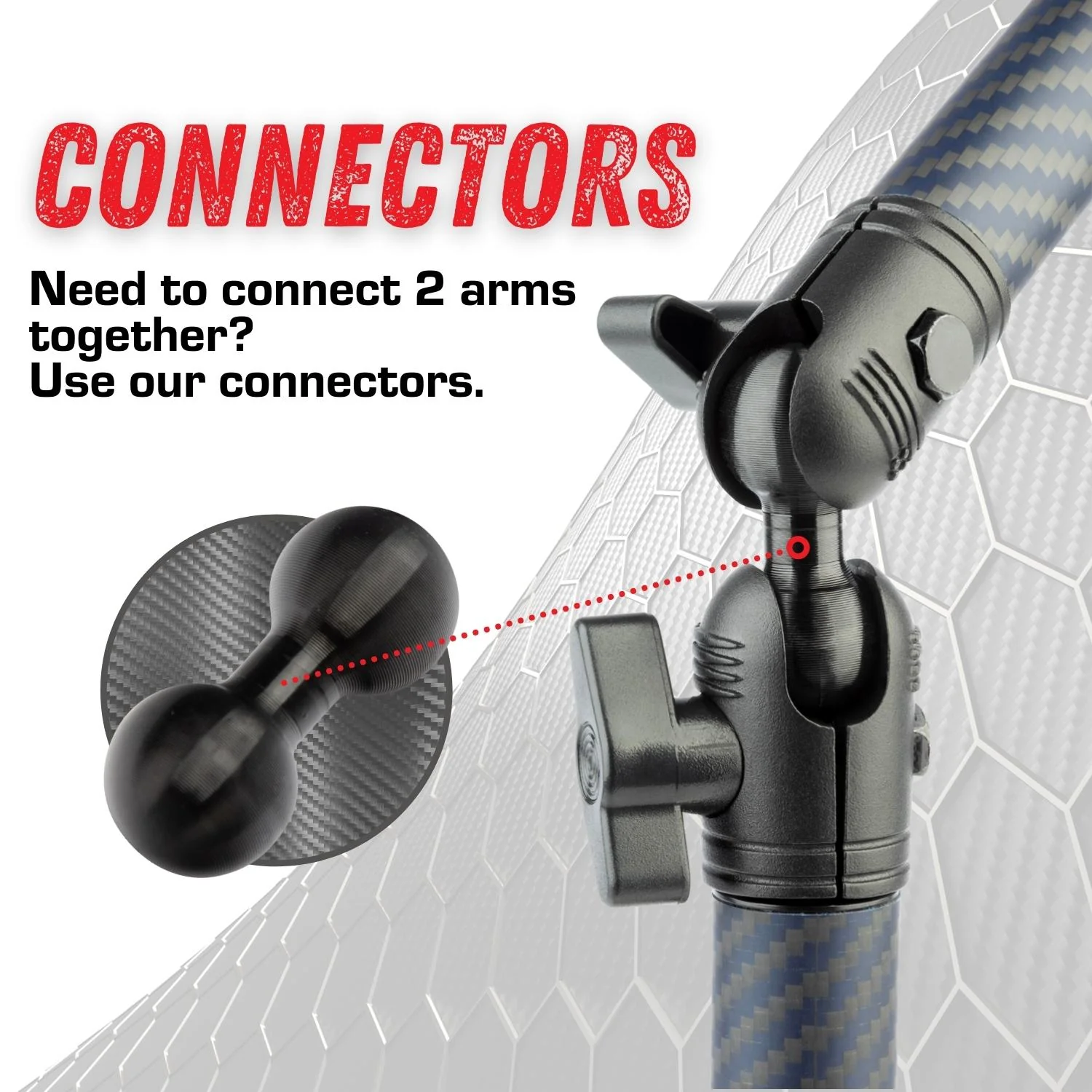 Carbon Fiber/Kevlar Hybrid Mount Arm - Matte Finish - Image 3