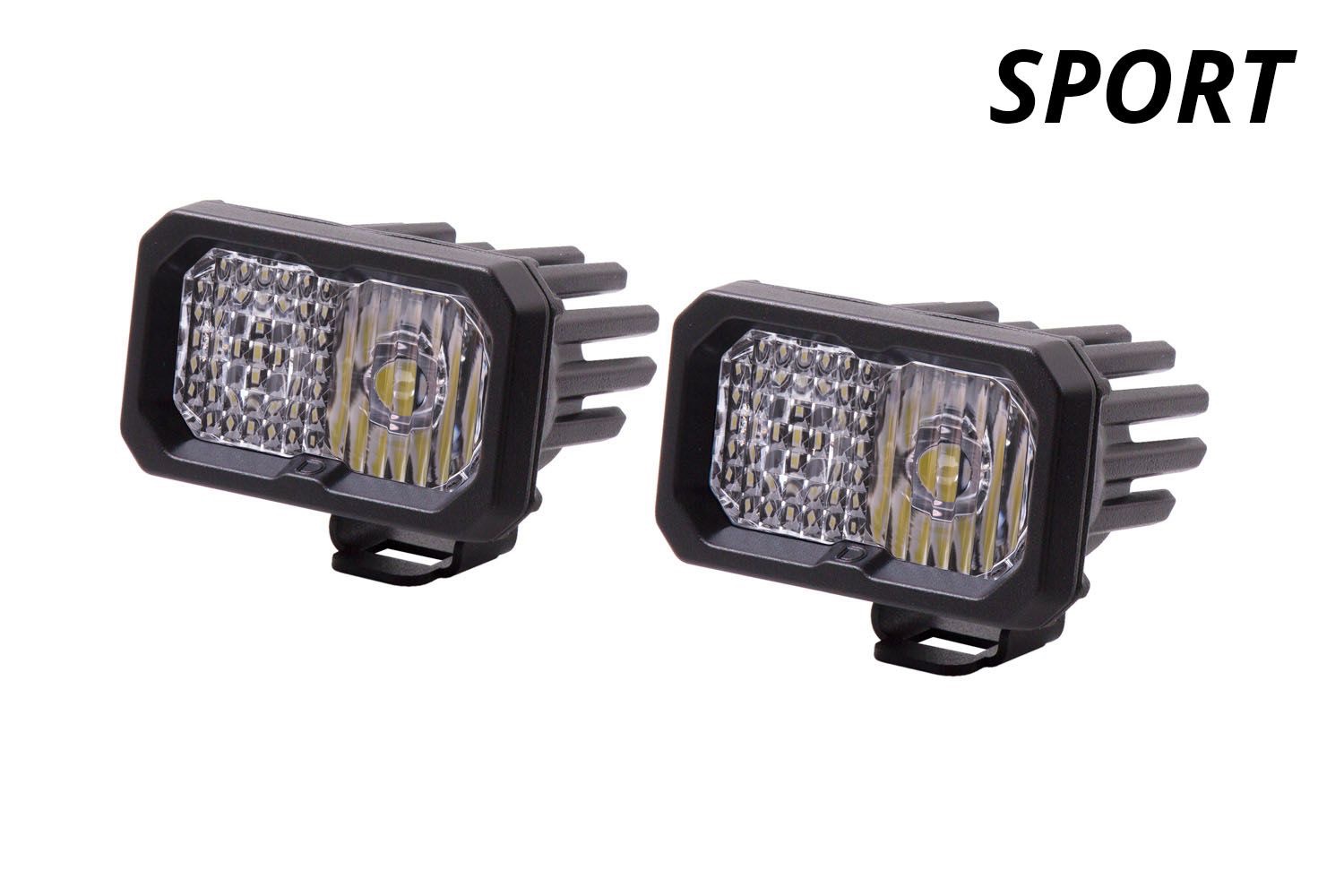 C2 1.0 SAE/DOT White Sport Combo ABL (pair)