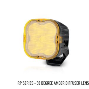 30° Half Reeded Lens - Amber