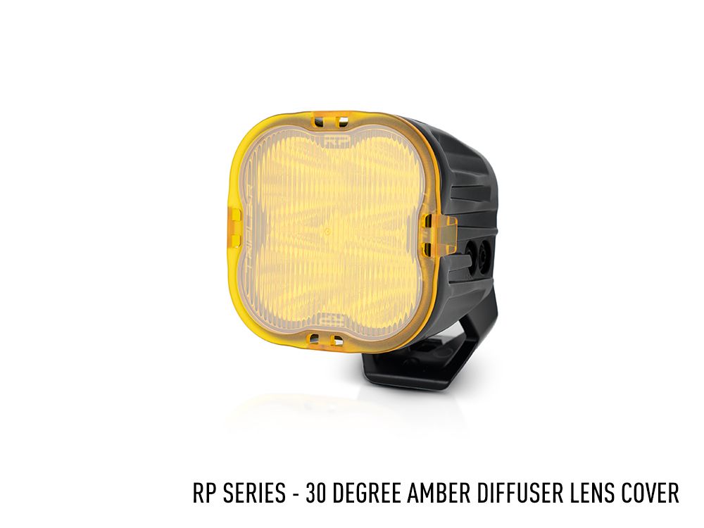 30° Half Reeded Lens - Amber