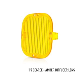 15° Half Reeded Lens - Amber